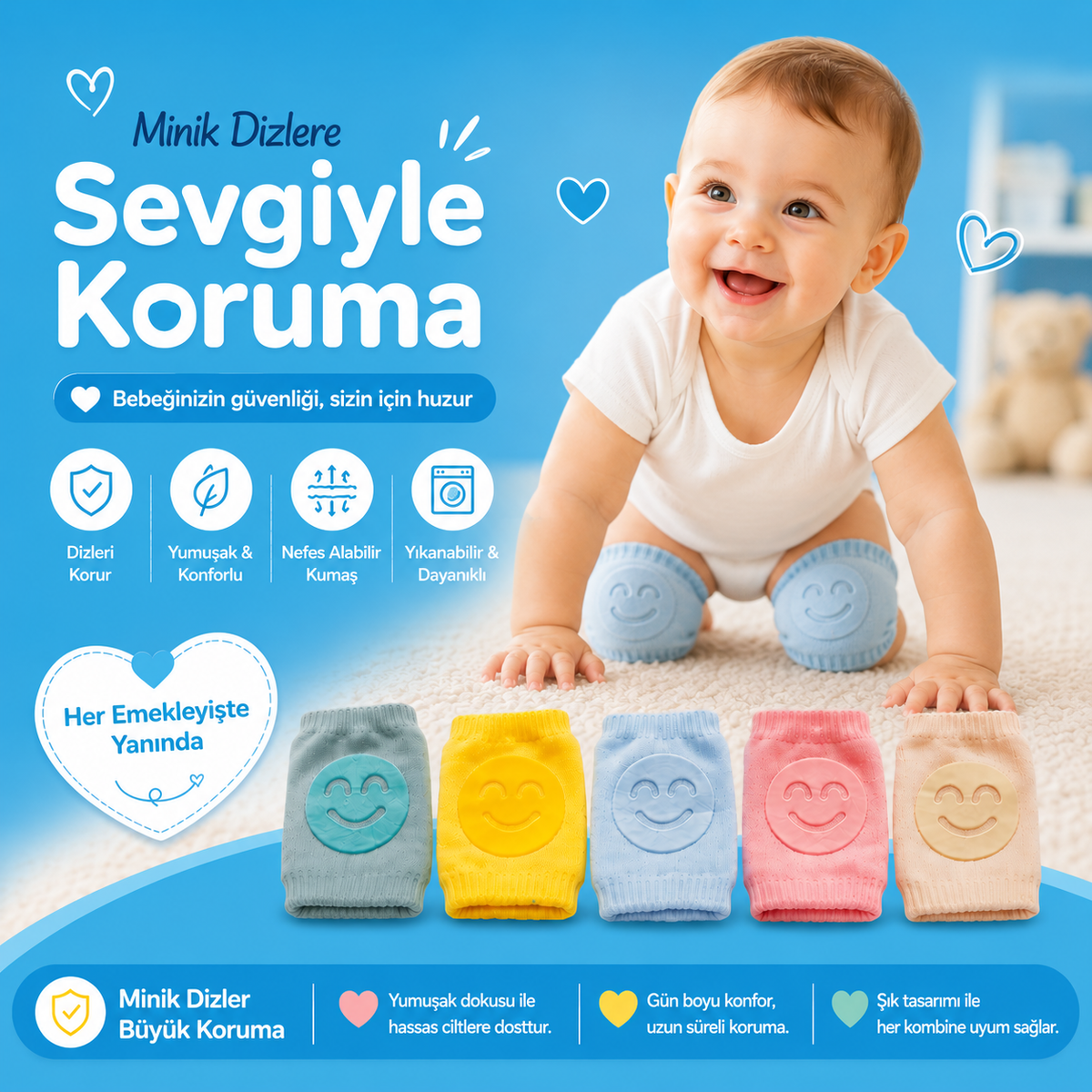 Minelashop-Yumuşak Dayanıklı Emekleme Dizliği